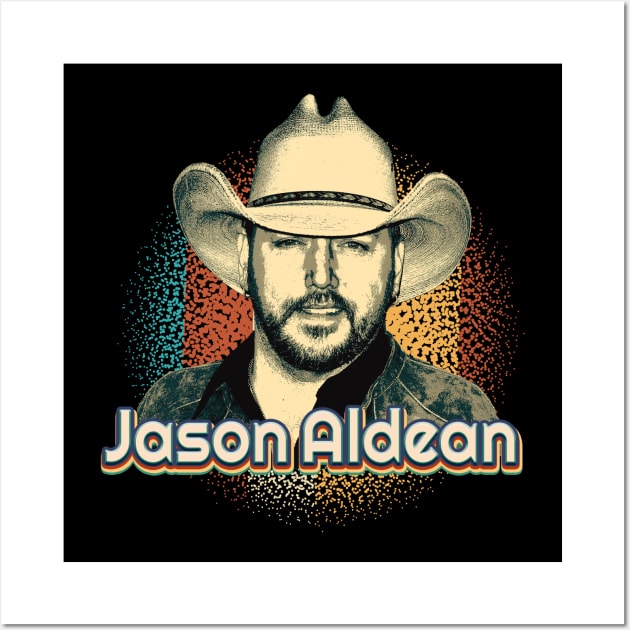 Jason Aldean  - vintage retro Wall Art by Crocodile Store